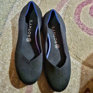 Rothy's Black and Blue Flats